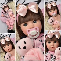 BK Cinza Boneca Bebe Real Reborn Realista Menina Mundo Brinquedos